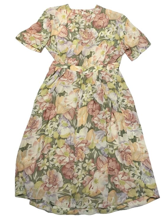 Mister Leonard Dresses & Skirts - VTG 70s Mister Leonard Floral 2 Piece Set Size 16 Canada Midi Skirt Top